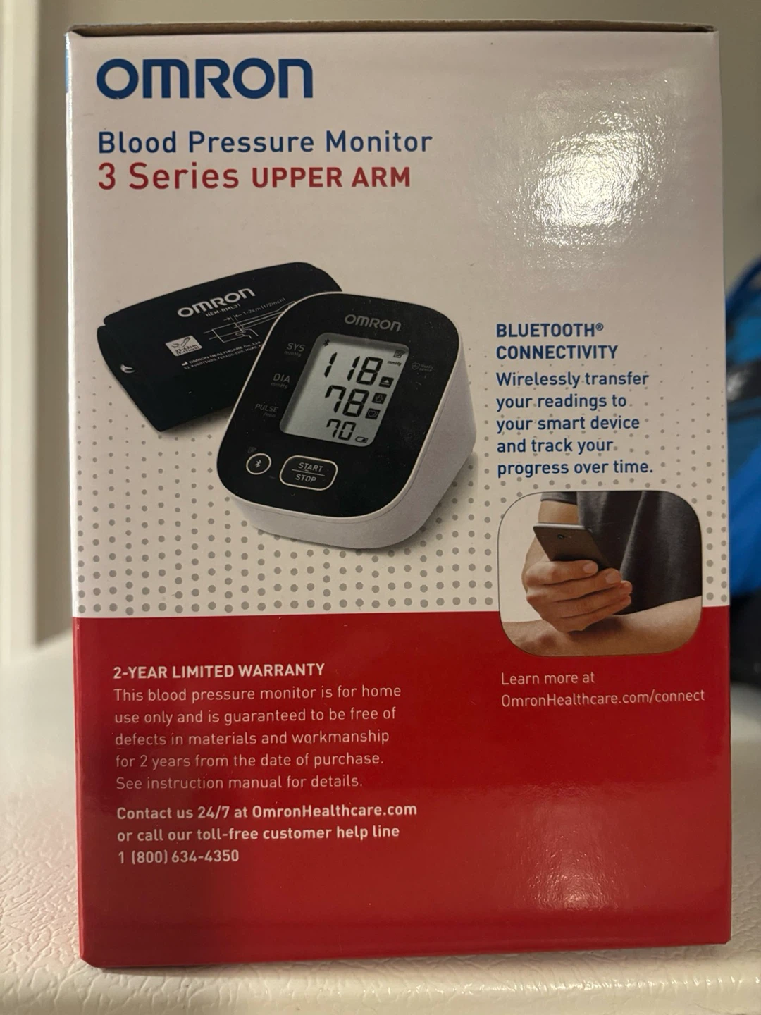 OMRON 3 Series Upper Arm Blood Pressure Monitor
