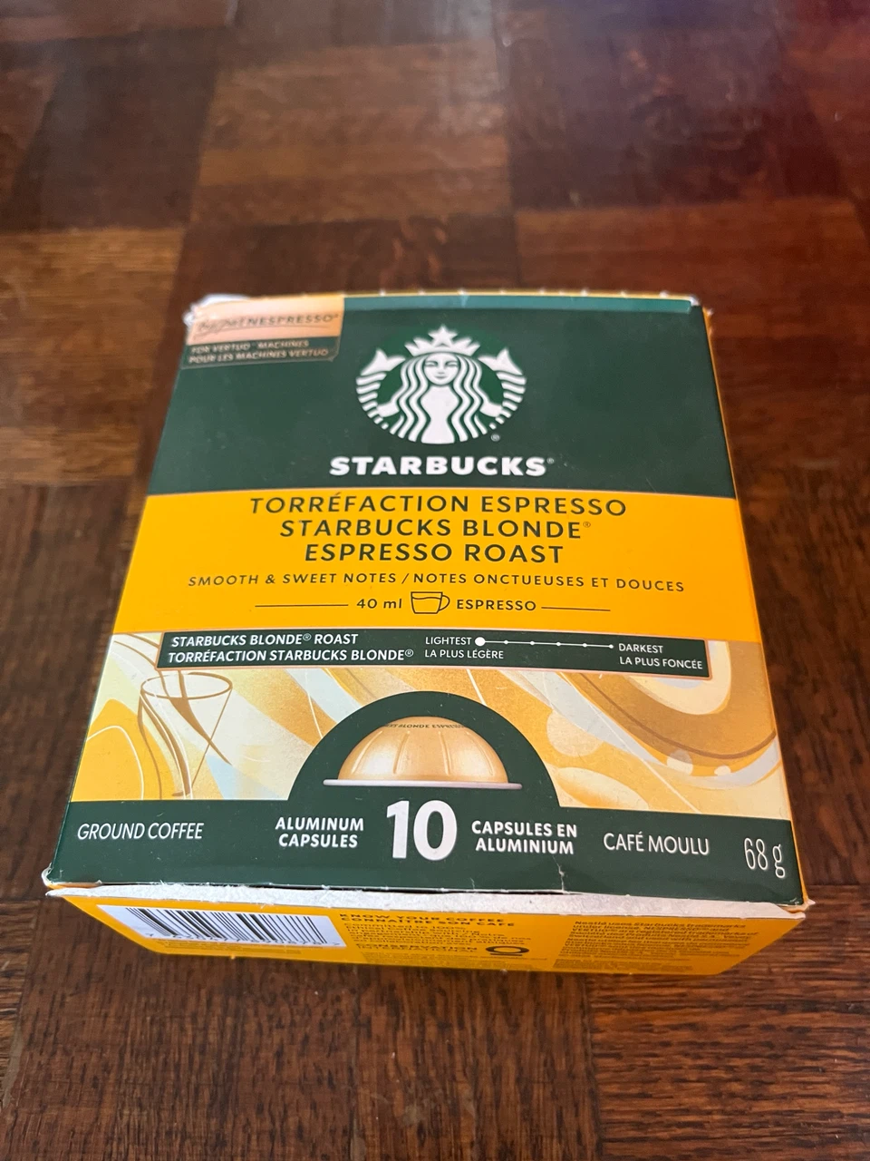 Starbucks Torrefaction Espresso Blonde Roast Nespresso Capsules