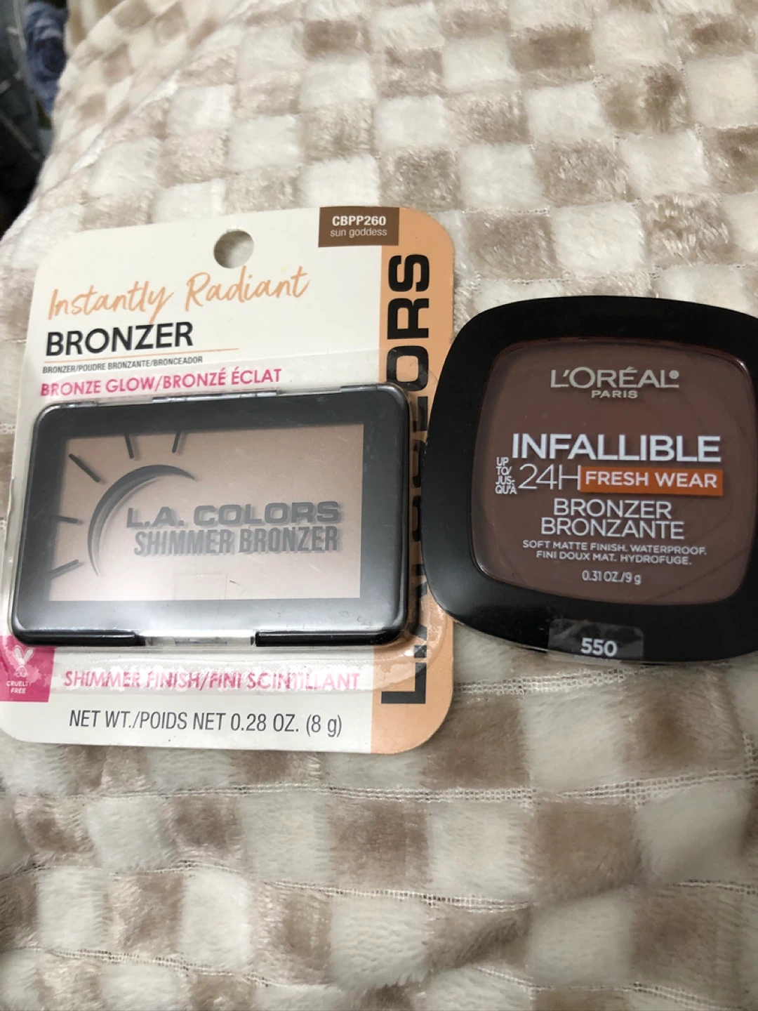 L.A. Colors Shimmer Bronzer & L'Oreal Infallible Bronzer