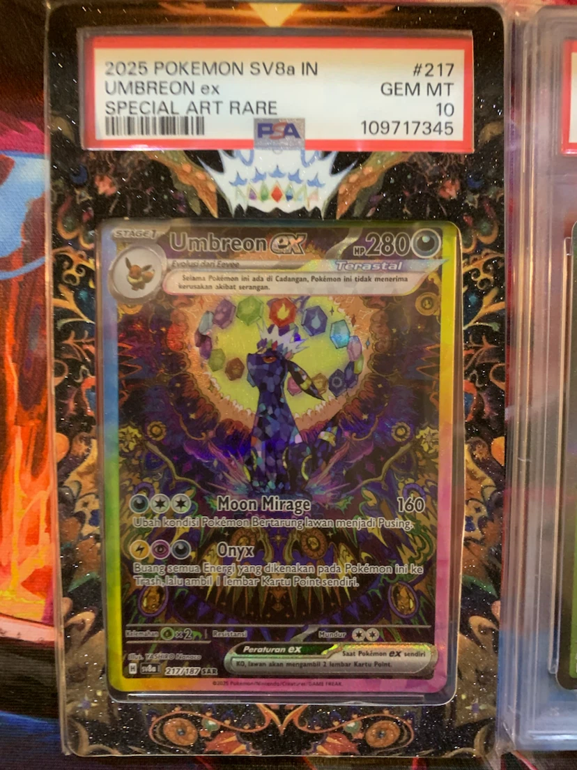 Pokemon PSA 10 Sunbreon and Bubble mew - photo 2