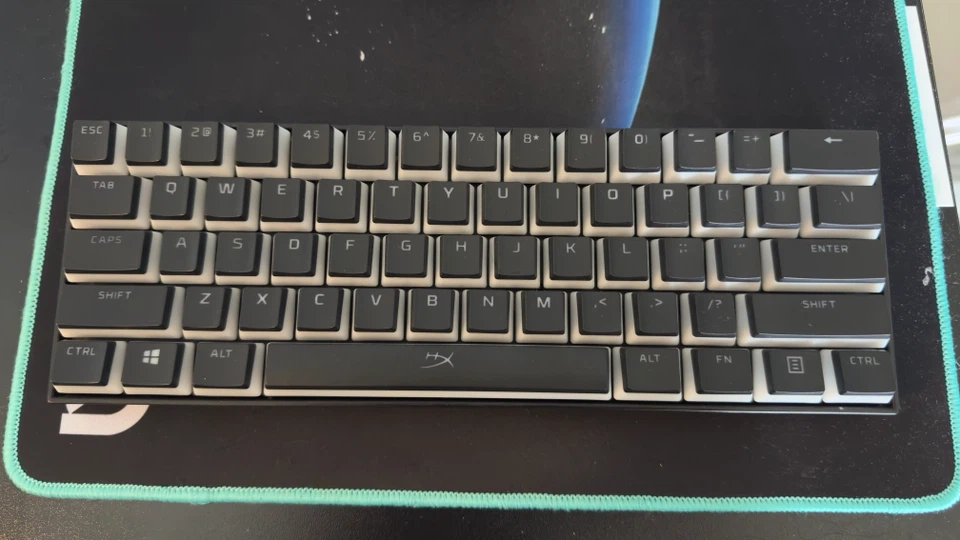 Red dragon 60 Gaming Keyboard with hyper x pass through keycaps