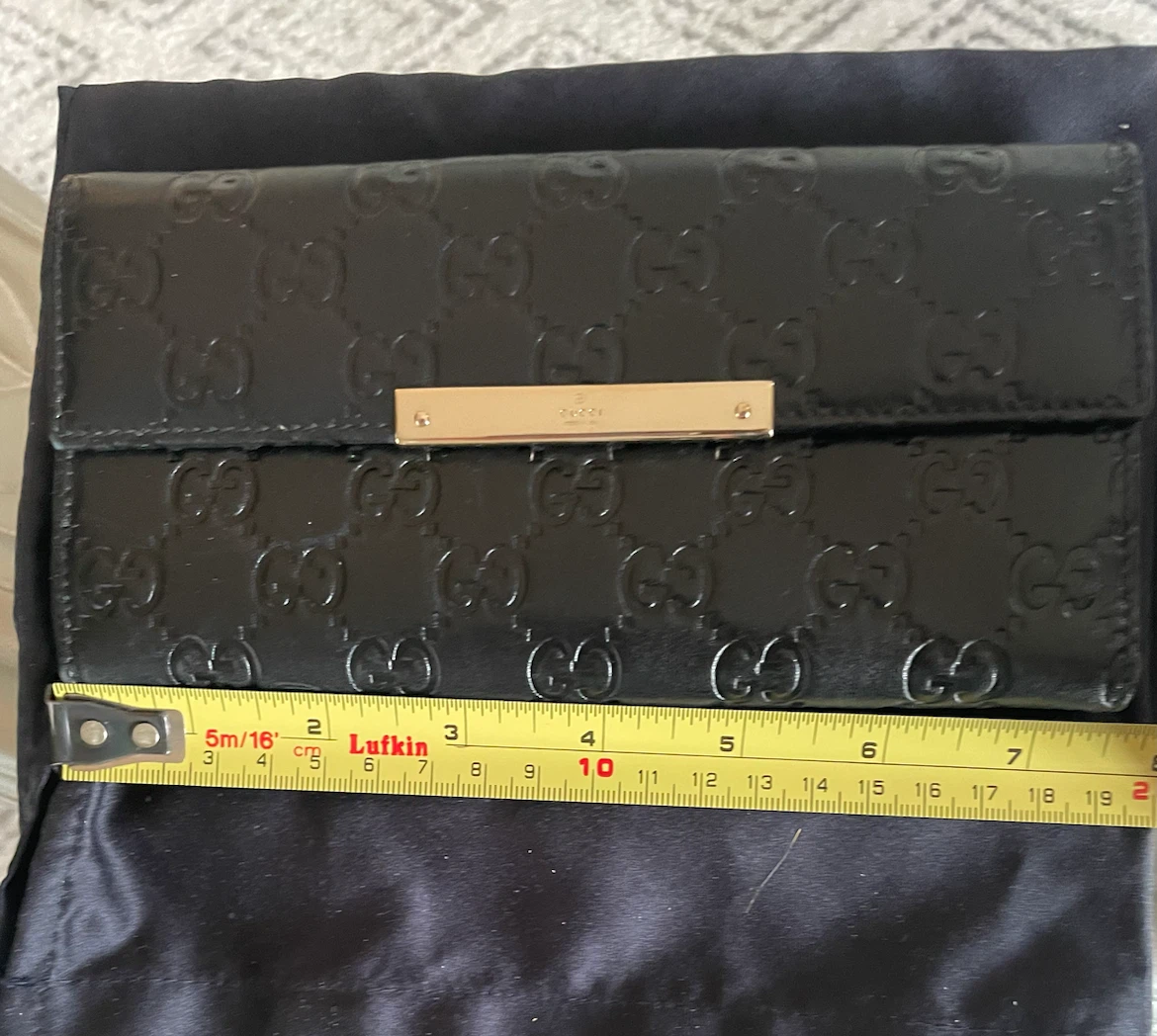 Gucci Black Leather Embossed Long Wallet - photo 4