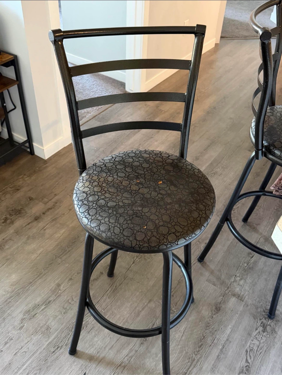 360 Black Swivel Bar Stool