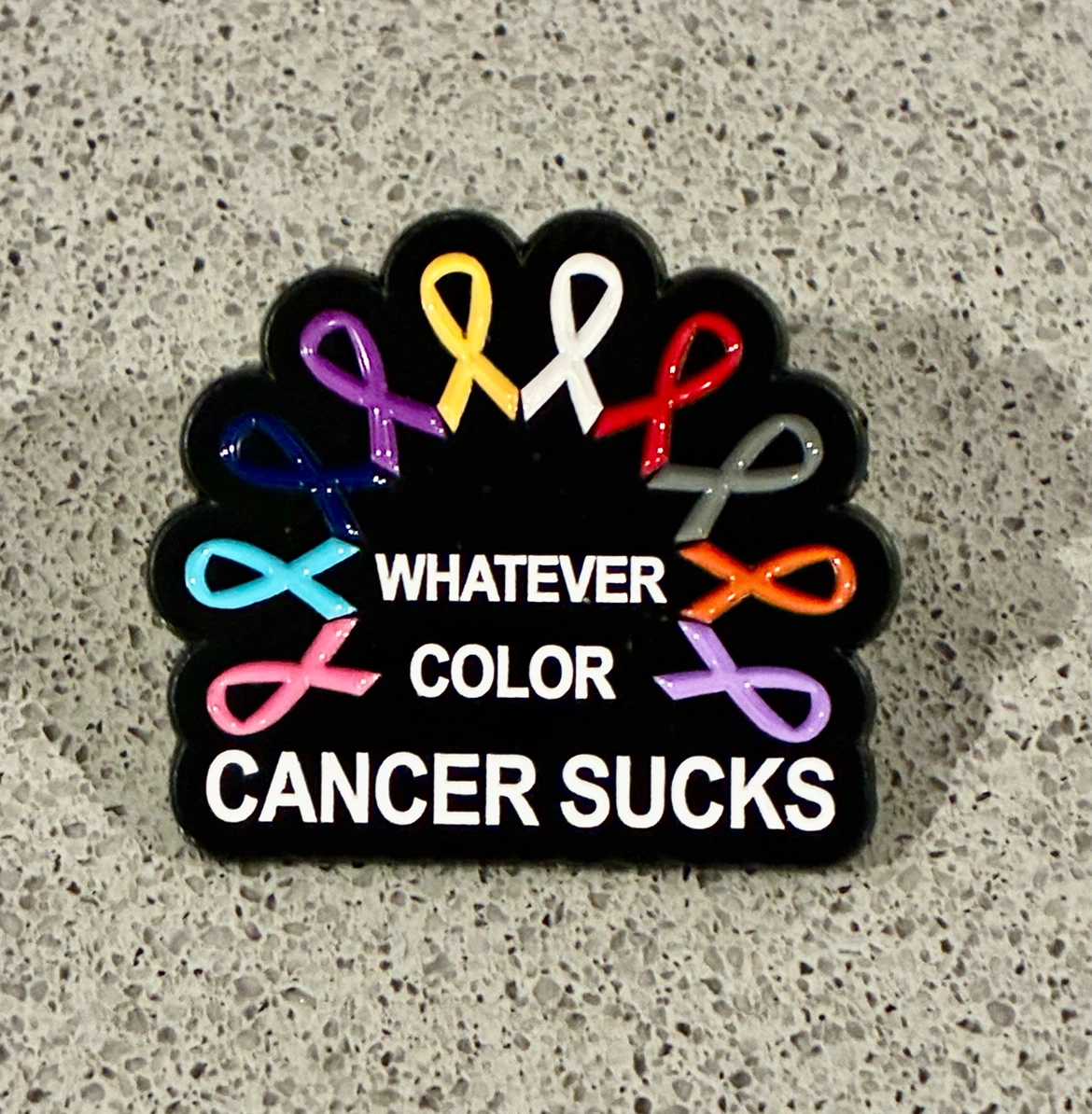 Whatever Color Cancer Sucks Enamel Pin