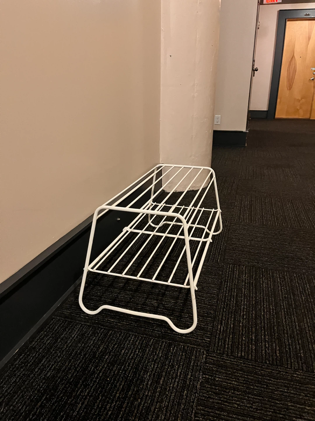 White Metal 2-Tier Shoe Rack - photo 2
