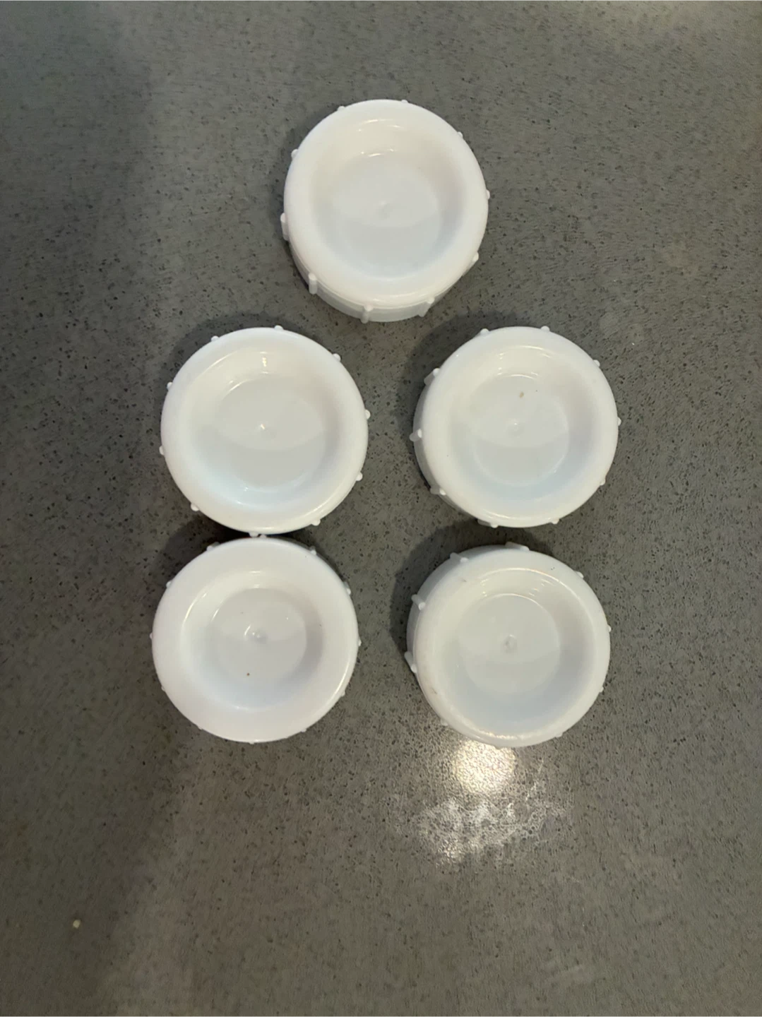 Lot of 5 dr browns bottle White Plastic Caps