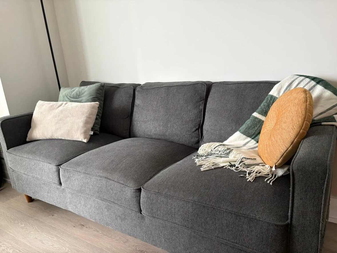 Dark Grey 3-Seater Sofa - photo 2