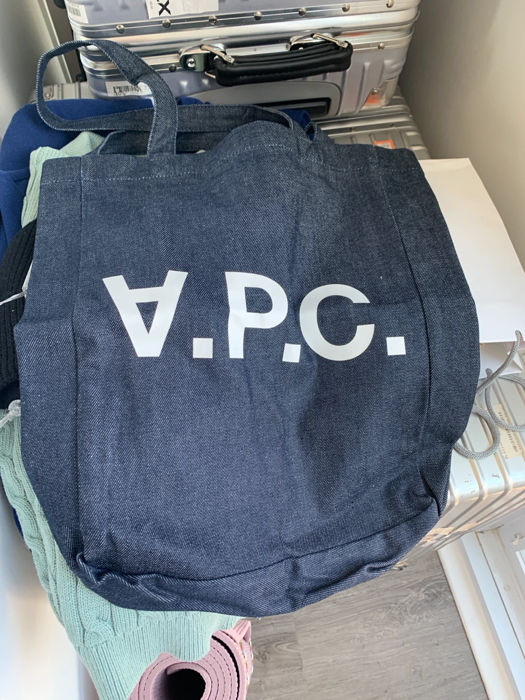 A.P.C. Denim Tote Bag