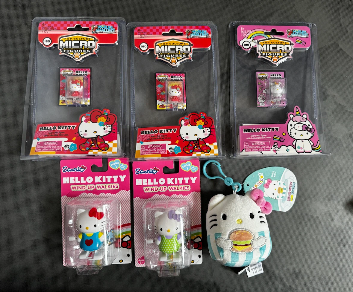 Hello Kitty Micro Figures & Wind-Up Walkies Lot