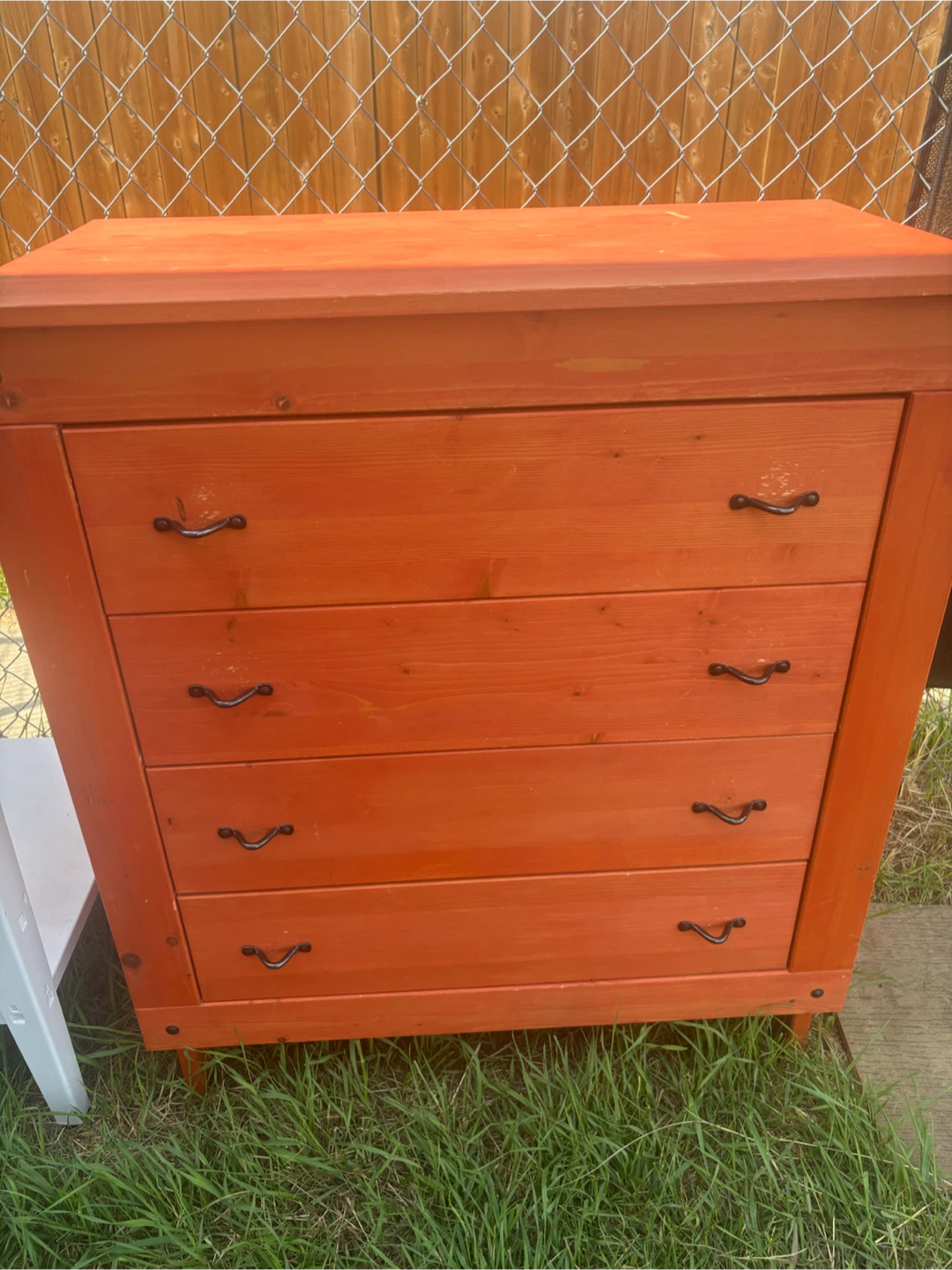 Orange Wooden Dresser