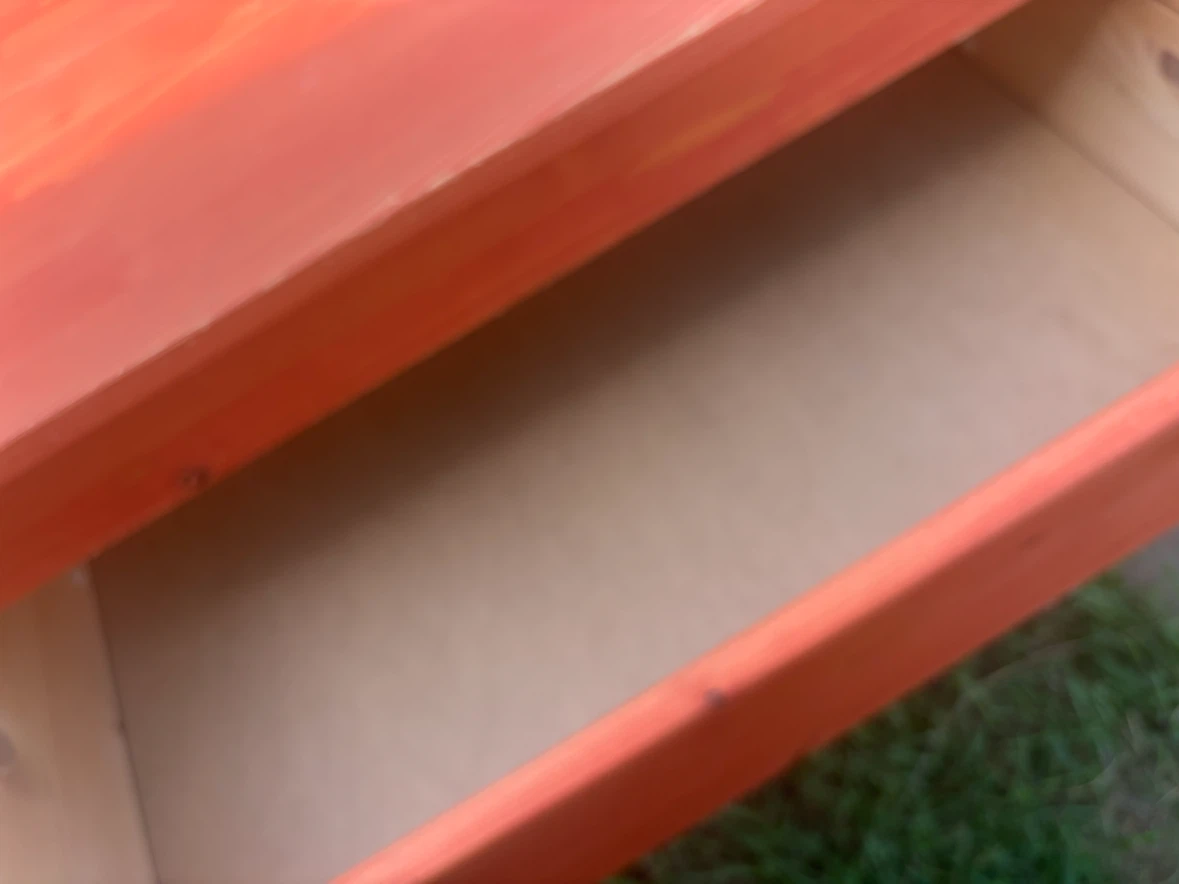 Orange Wooden Dresser - photo 4
