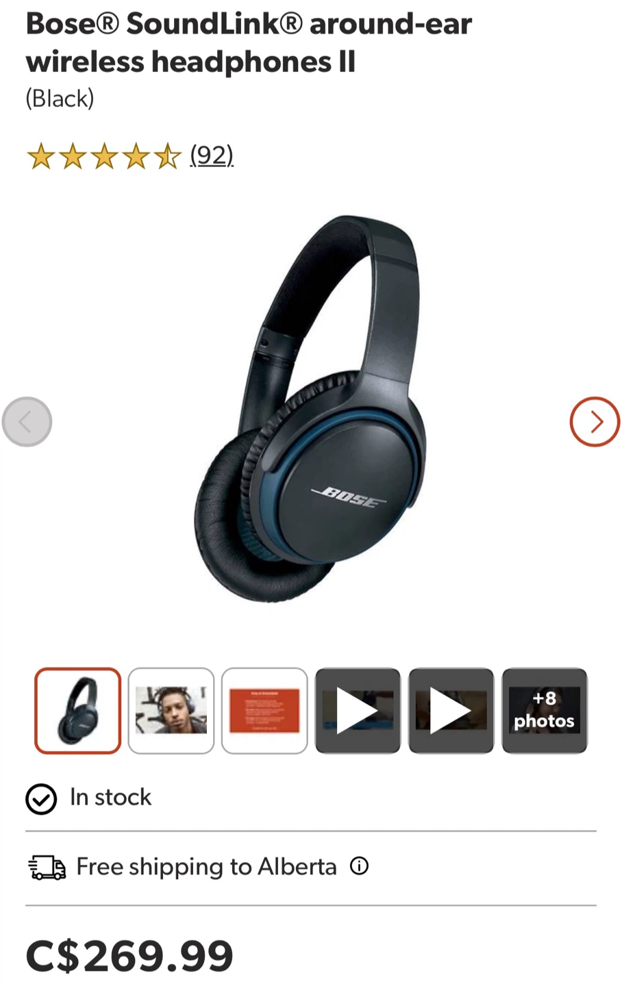 Bose SoundLink Wireless Headphones II (Black) - photo 2