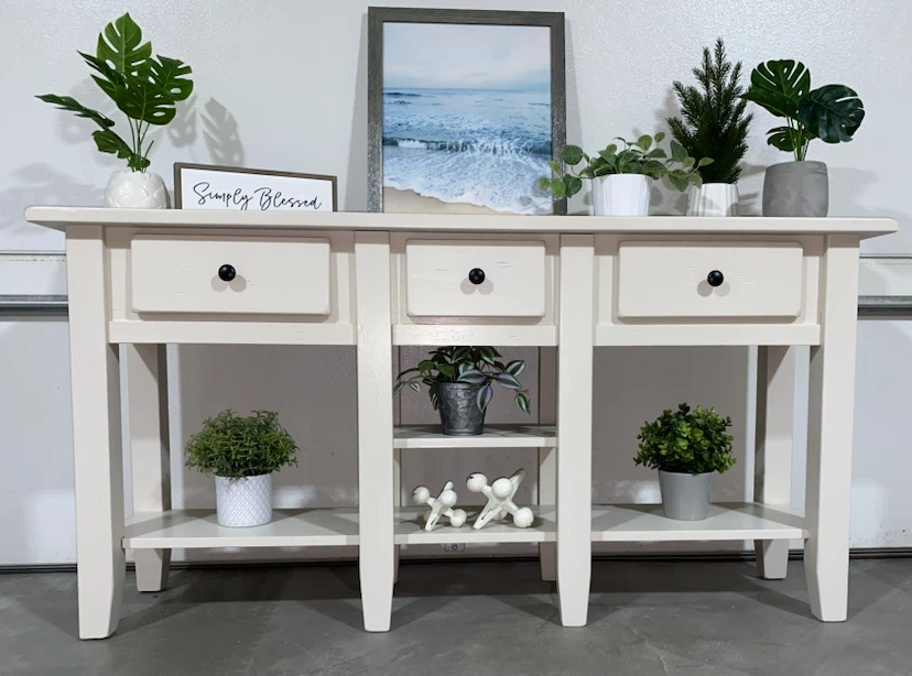 Hardwood Farmhouse Entrance Table Sideboard Cashmere - photo 2