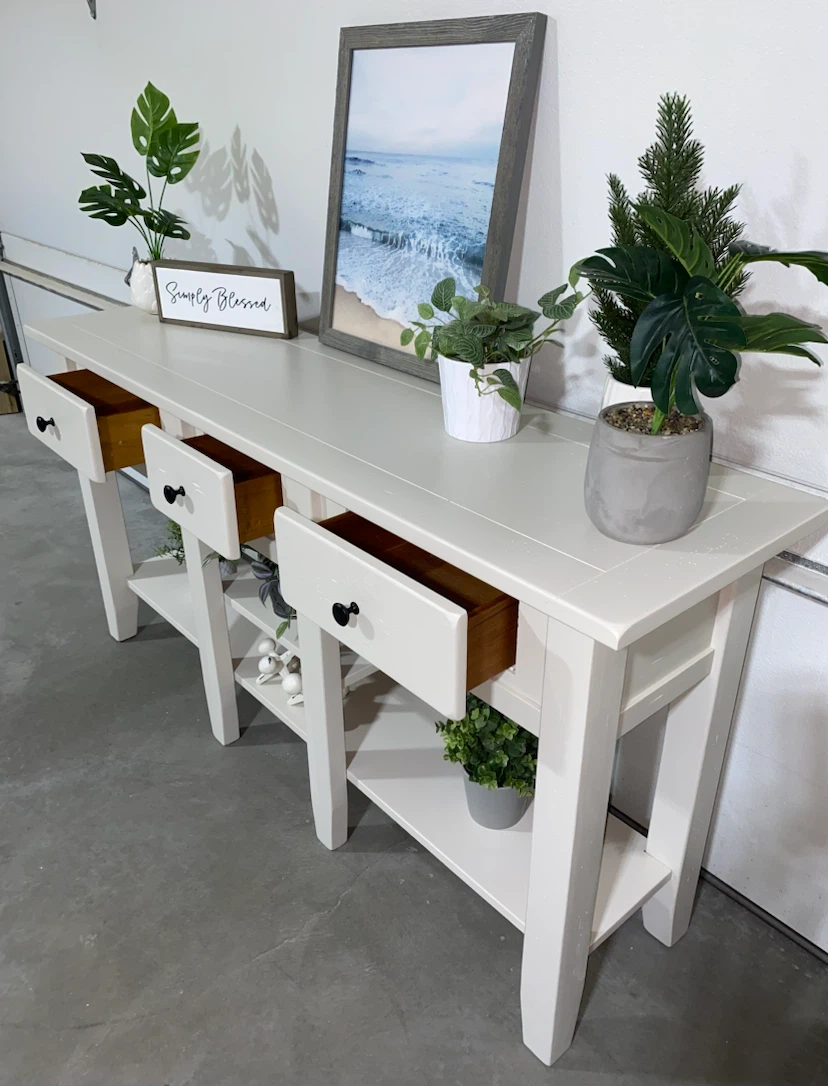 Hardwood Farmhouse Entrance Table Sideboard Cashmere - photo 3