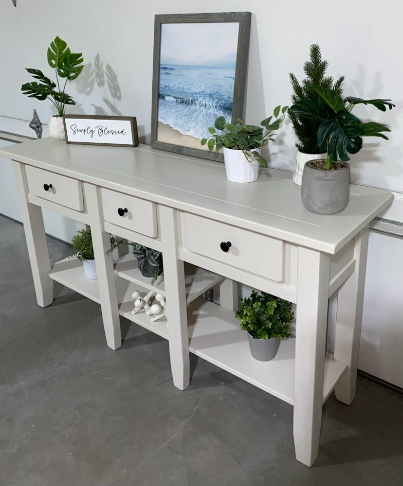 Hardwood Farmhouse Entrance Table Sideboard Cashmere - photo 4
