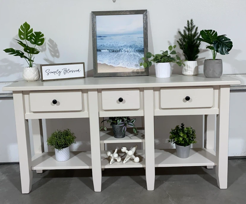 Hardwood Farmhouse Entrance Table Sideboard Cashmere - photo 5