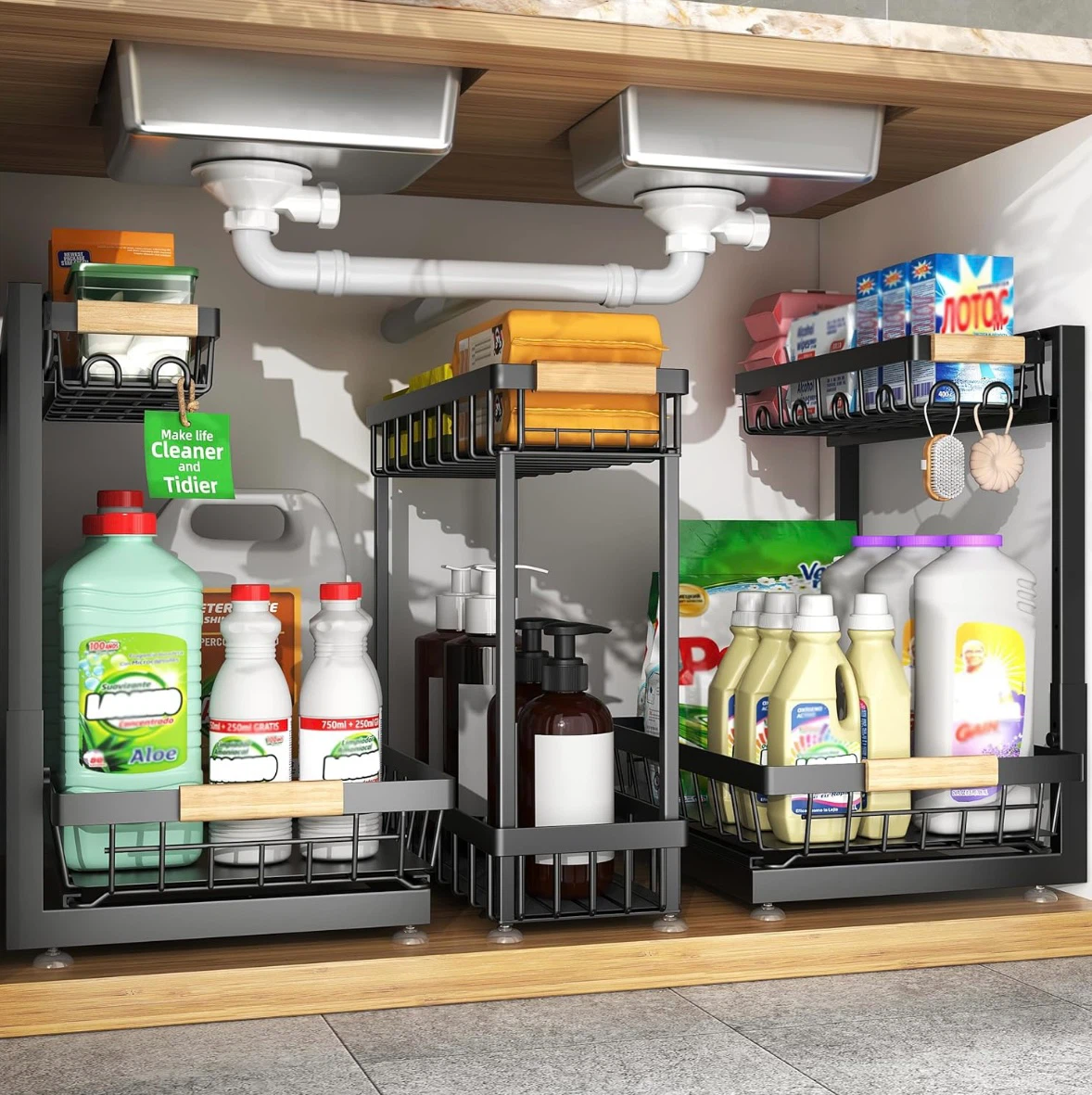 Sevenblue 3 Packs Sliding Organizers Storage