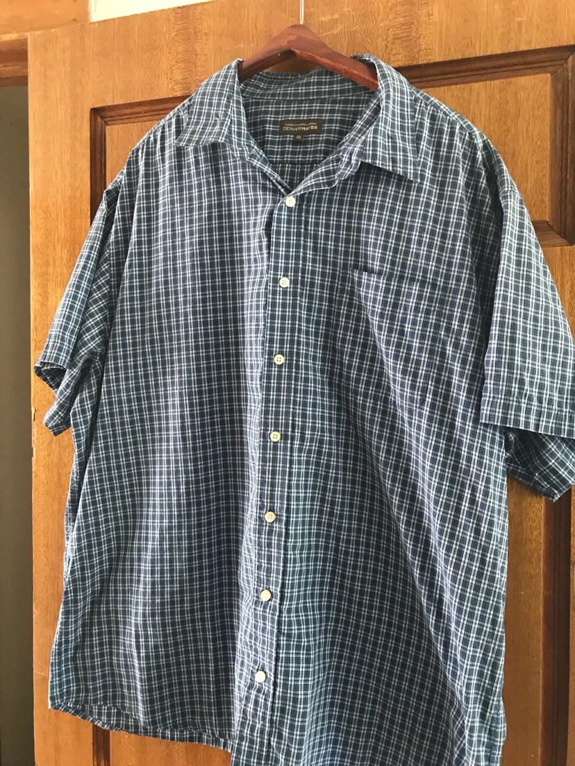 Denver Hayes Plaid Short Sleeve Shirt 2XL