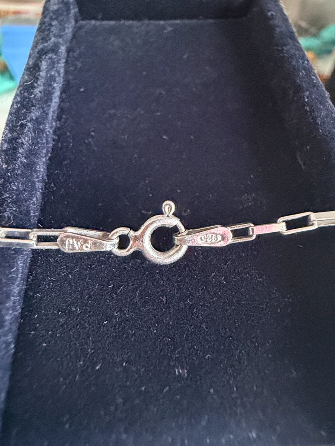 Vintage sterling silver box link chain - photo 3