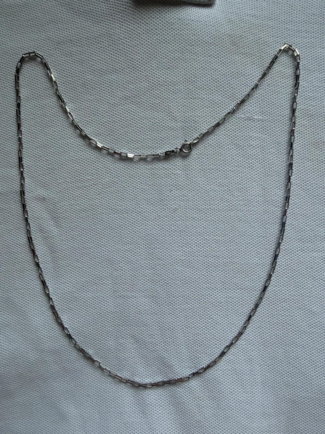 Vintage sterling silver box link chain - photo 4
