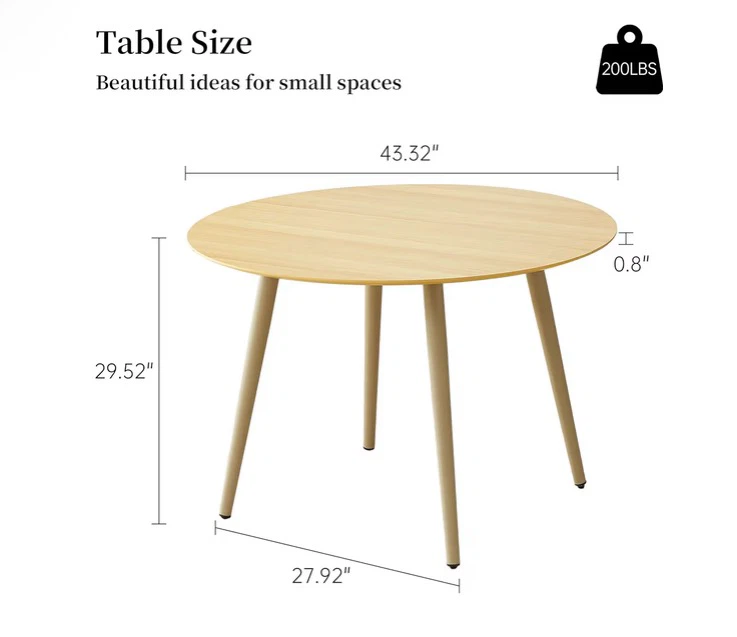 Round Dining Table - Light Wood - photo 2