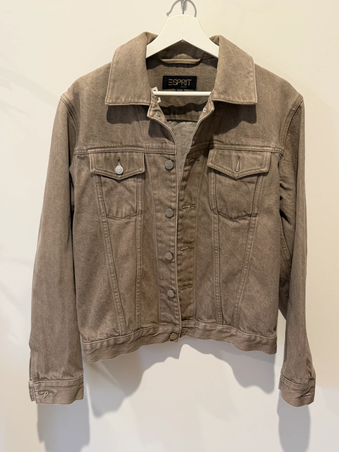 Esprit Men’s Taupe Denim Jacket - Small