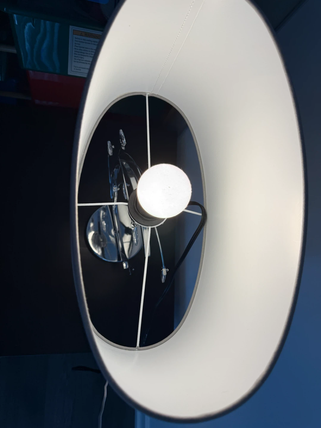 Chrome Table Lamp with Crystal Accents - photo 4