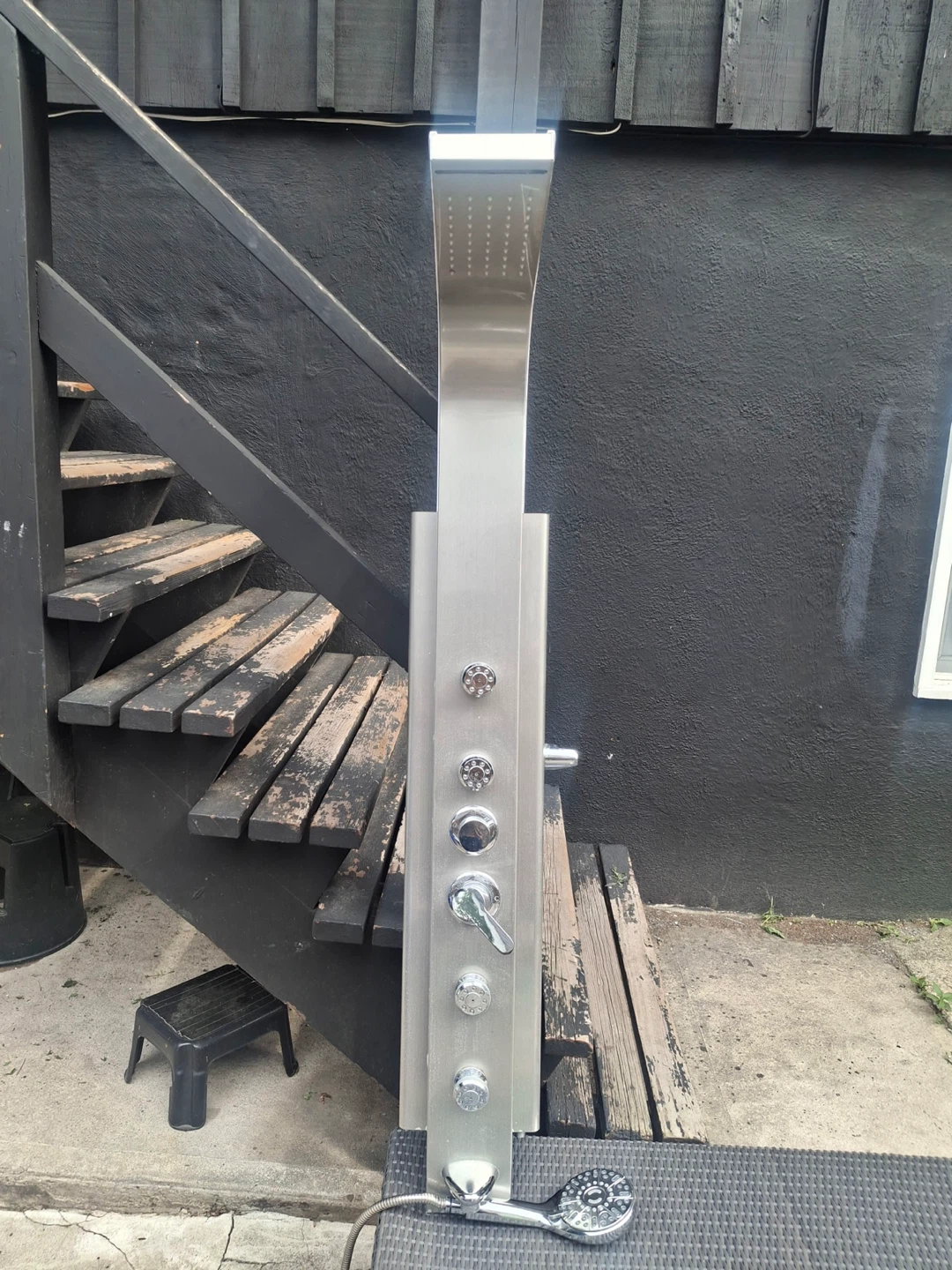 Stainless Steel Shower Panel System with Rainfall Shower Head