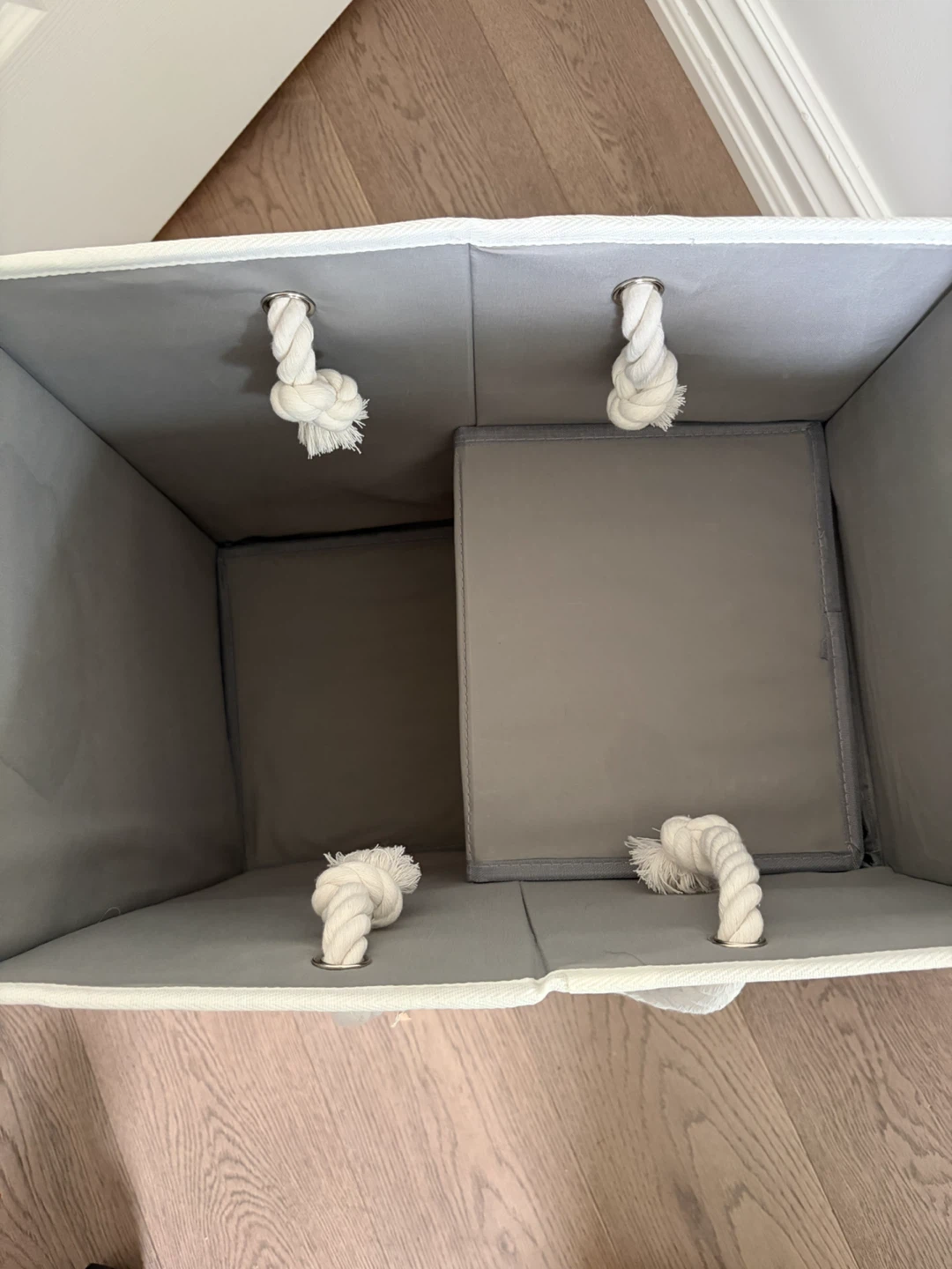 Stair Storage Basket, Wooded Linen with Cotton, Anti-Slip - photo 5