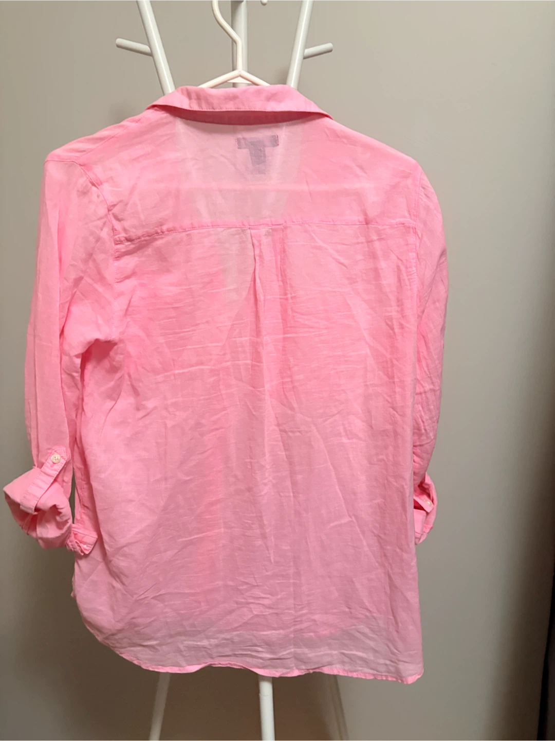 Gap Pink Boyfriend Fit Button-Up Shirt - XS - photo 2