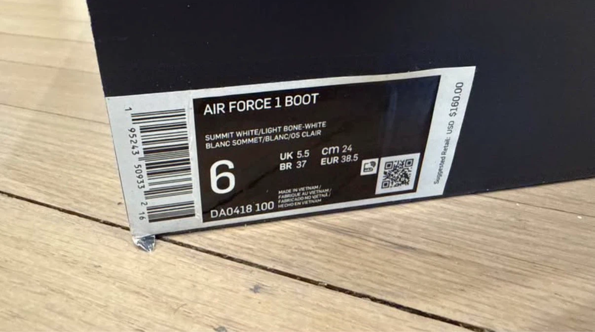 Nike Air Force 1 Boot Summit White/Light Bone-White - photo 4