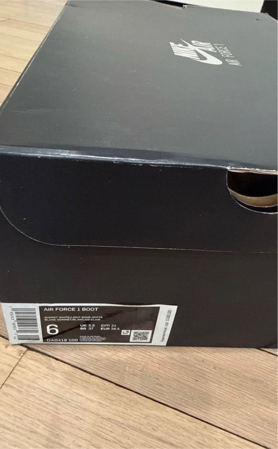 Nike Air Force 1 Boot Summit White/Light Bone-White - photo 5