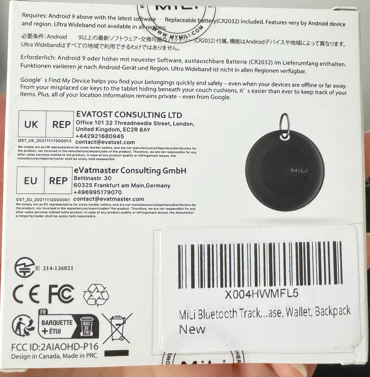 MiLi Smart Finder Bluetooth Tracker - 1 Pack - photo 2