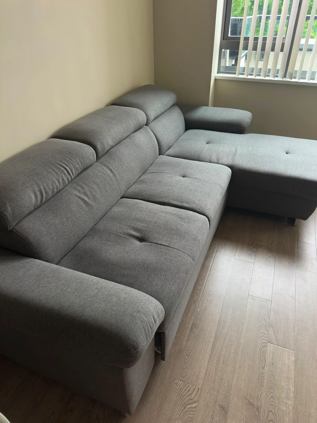 Grey Sectional Sofa Bed - photo 2