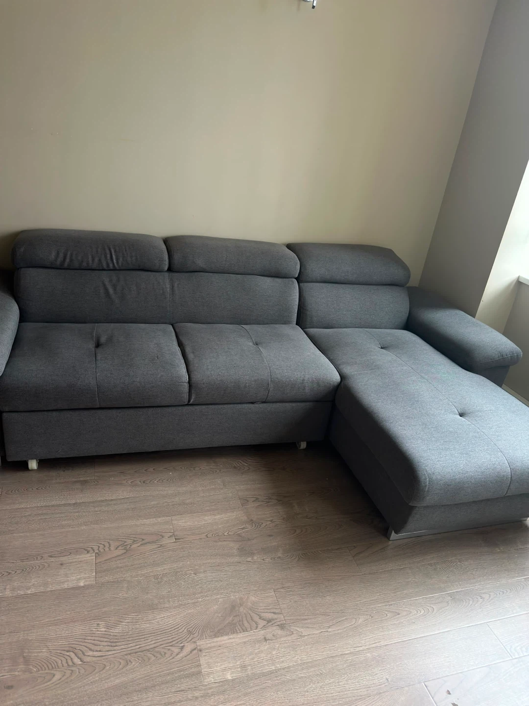 Grey Sectional Sofa Bed - photo 3