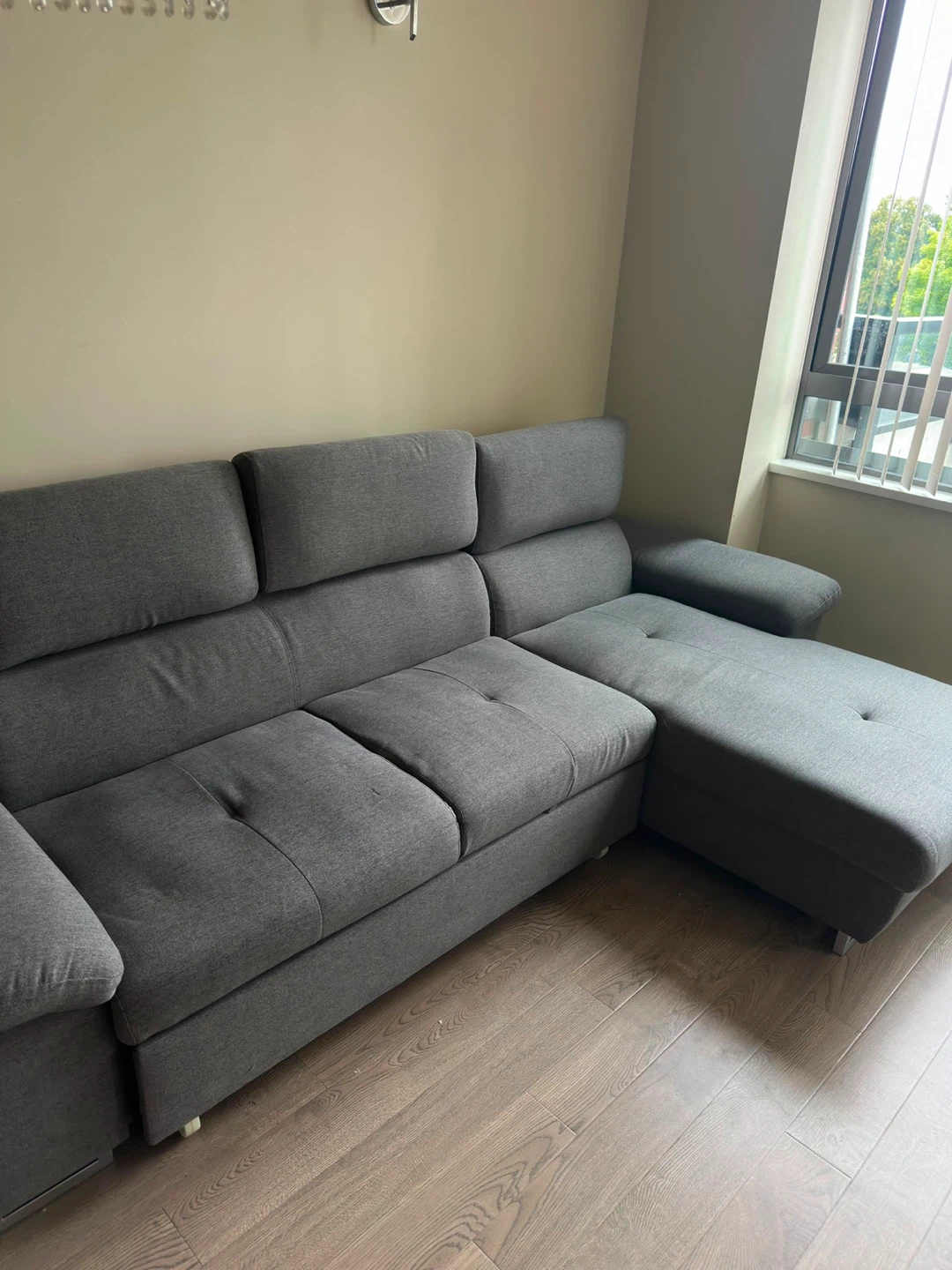Grey Sectional Sofa Bed - photo 4