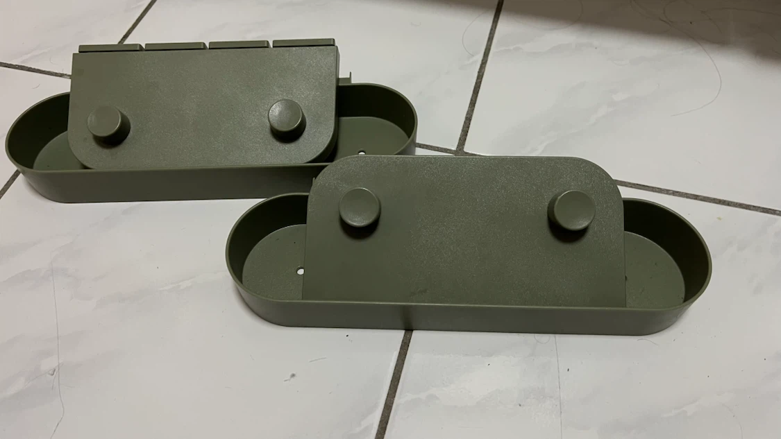 2 ÖBONÄS Wall Shelf with Suction Cup - Gray-Beige