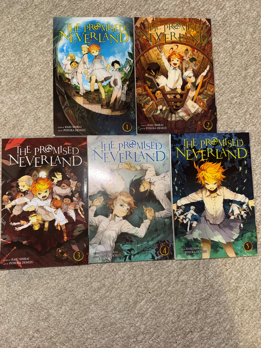 The Promised Neverland Manga Volumes 1-5
