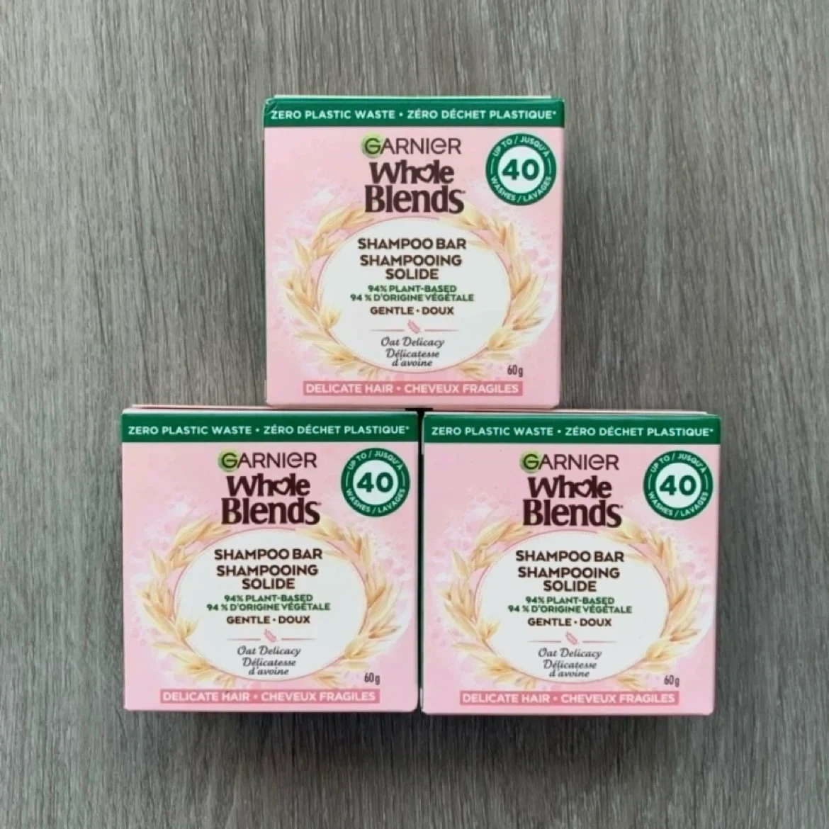 Garnier whole blends shampoo bar x 3