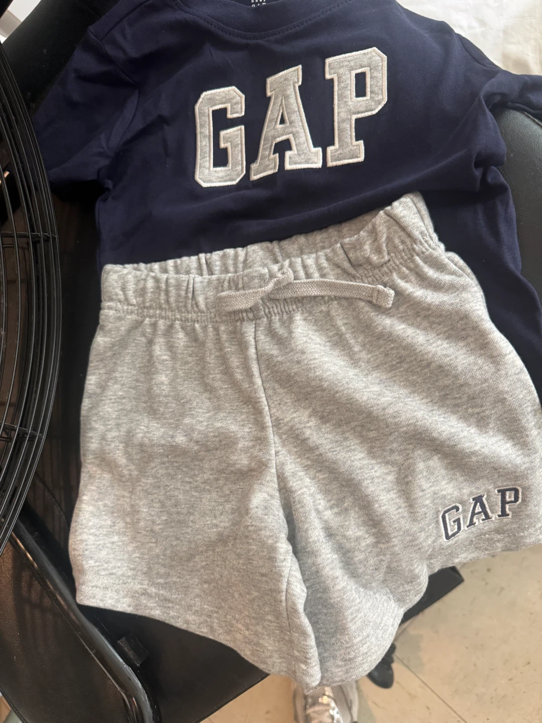 GAP Baby Outfit - Navy Top & Grey Shorts