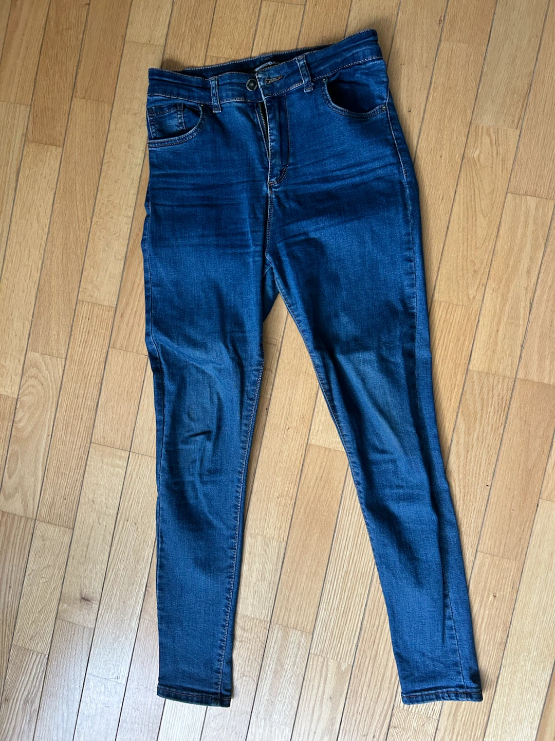 Blue denim jeans