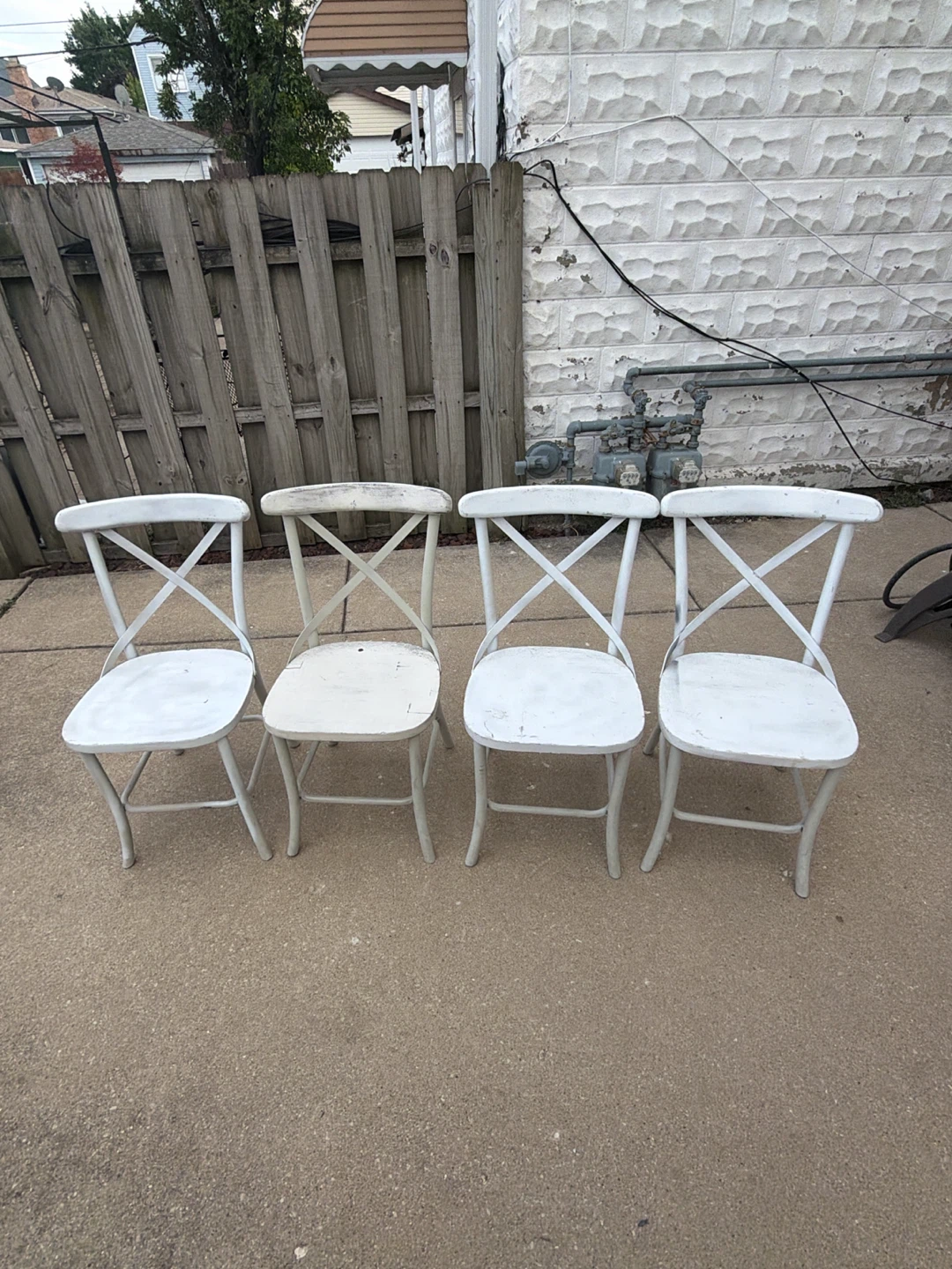 Set of 4 Martha Stewart Cross Back Chairs
