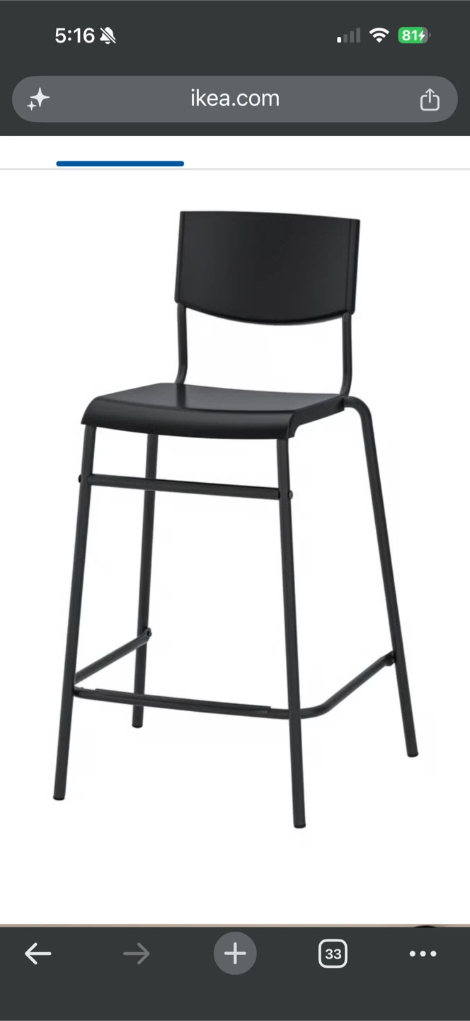 2 IKEA BAR STOOL