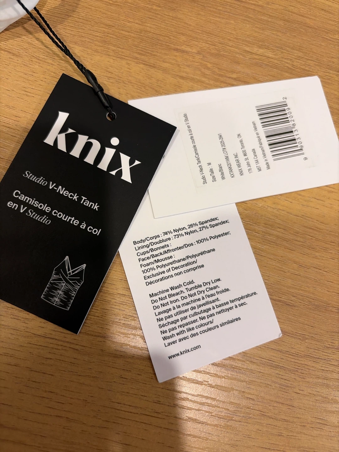 NWT Knix Studio V-neck Top - Medium - photo 3
