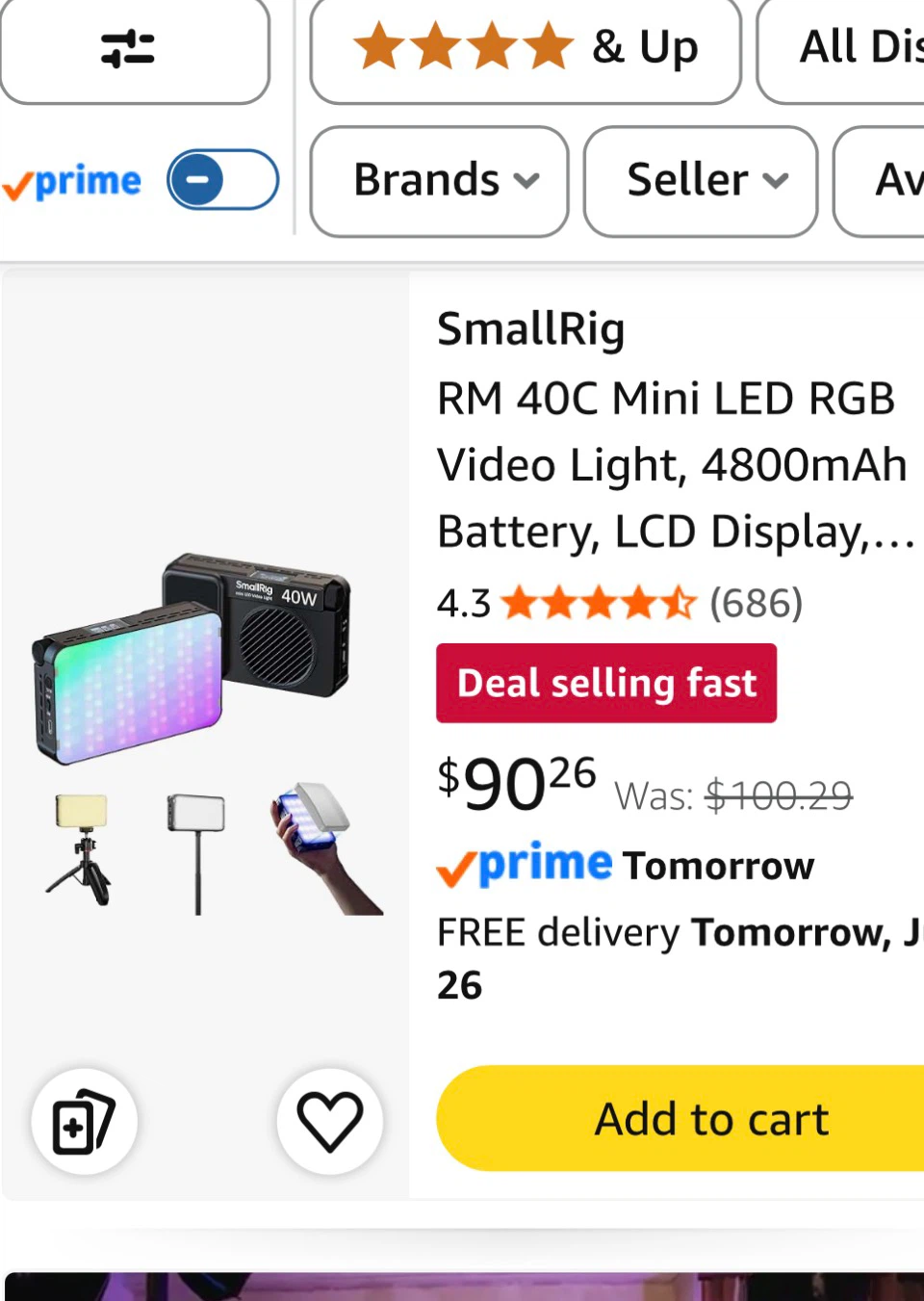 SmallRig RM 40C Mini LED RGB Video Light