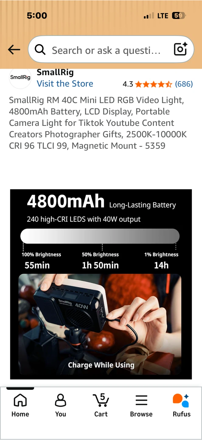 SmallRig RM 40C Mini LED RGB Video Light - photo 4