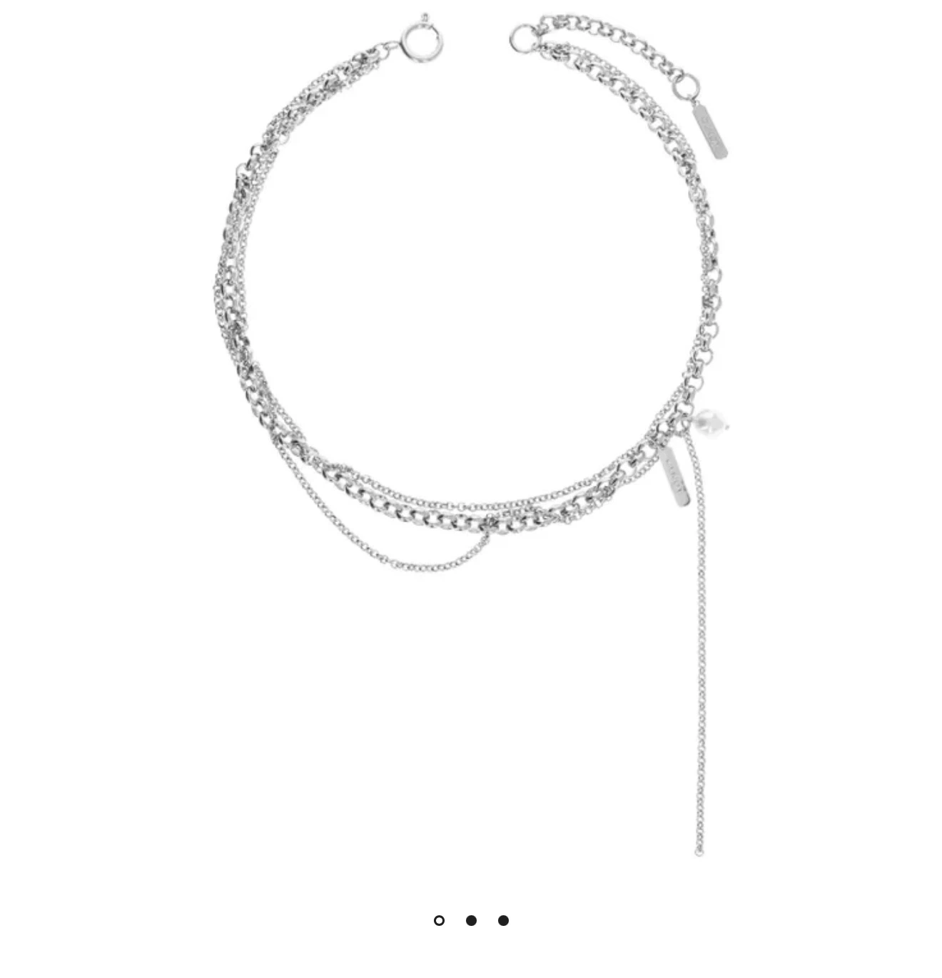 Justine Clenquet Silver Richie Necklace - photo 2