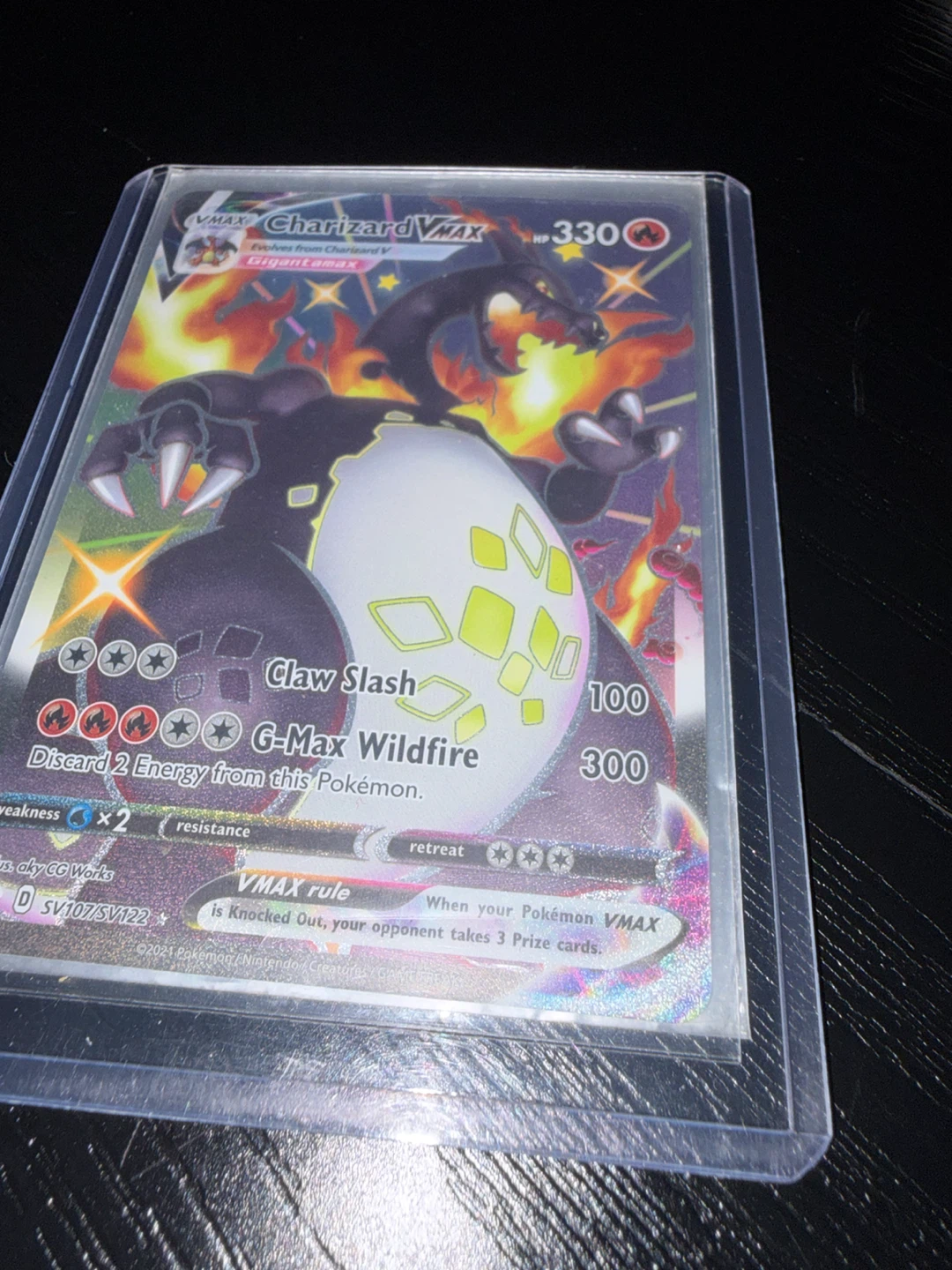 Pokemon Charizard VMAX SV107/SV122 Trading Card - photo 2