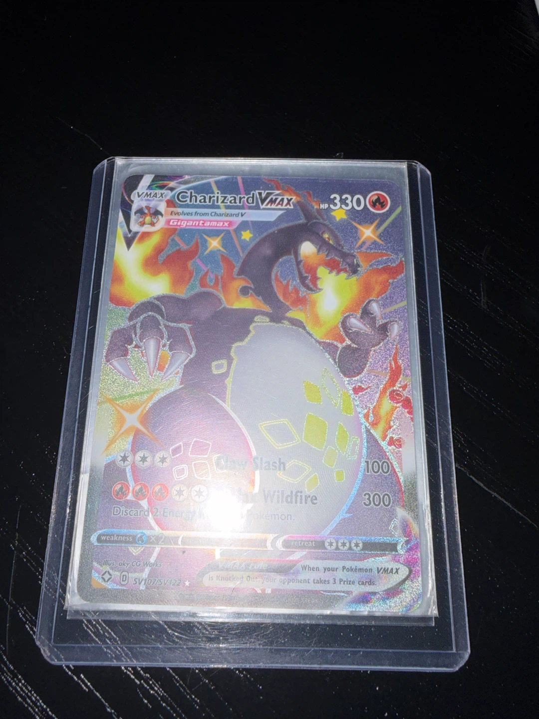 Pokemon Charizard VMAX SV107/SV122 Trading Card - photo 3