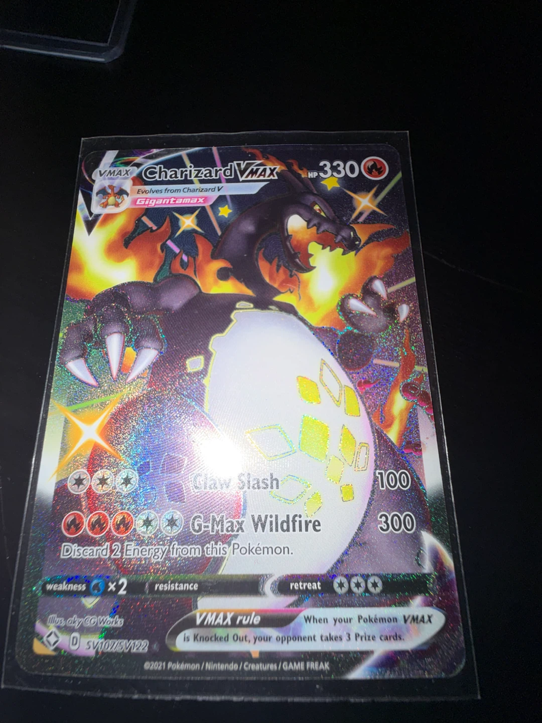 Pokemon Charizard VMAX SV107/SV122 Trading Card - photo 5